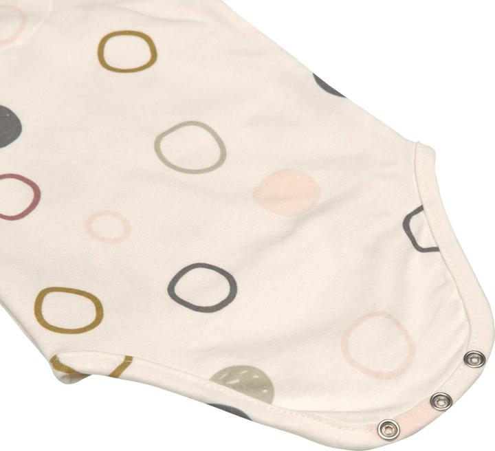 Produktbild Lässig Langarm-Wickelbody Kreise Weiss Gr. 68 (68)
