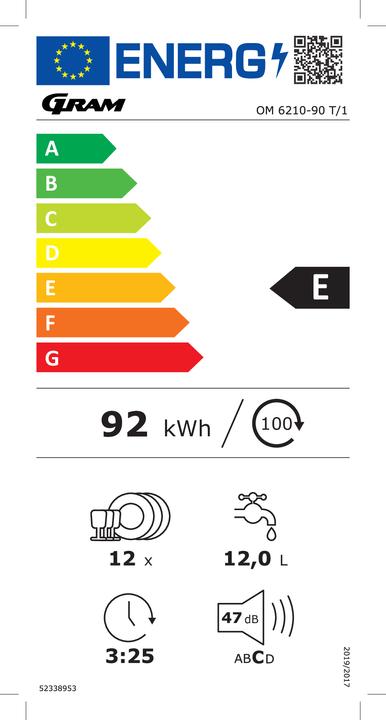 Energy Label GRAM OM 6210-90 T/1