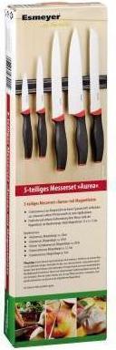 Actual product image Esmeyer Knife set AUREA Colour: black/red Design of contents (package): 5 pcs./package