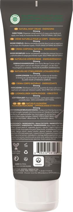 Image du produit Attitude Energisant (Crème pour le corps, 240 ml)