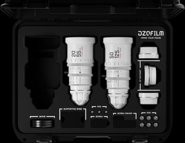 Actual product image Dzofilm Pictor Zoom 2-Lens Kit (50-125/20-55 T2.8) White (L-Mount)