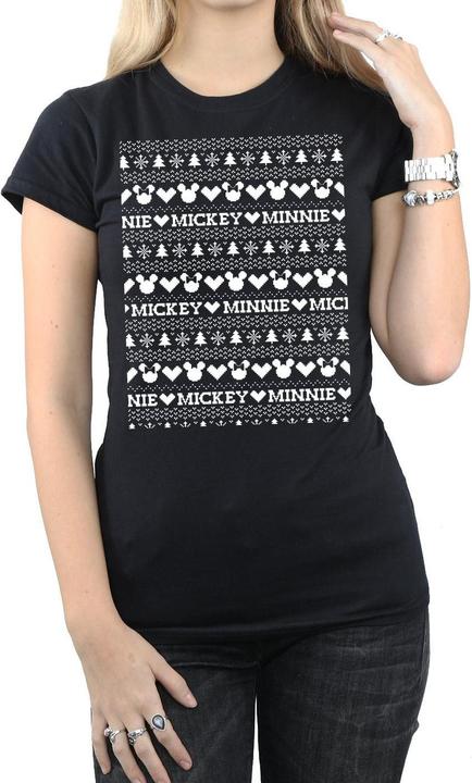 Produktbild Disney Mickey And Minnie Christmas Fair Isle TShirt (S)