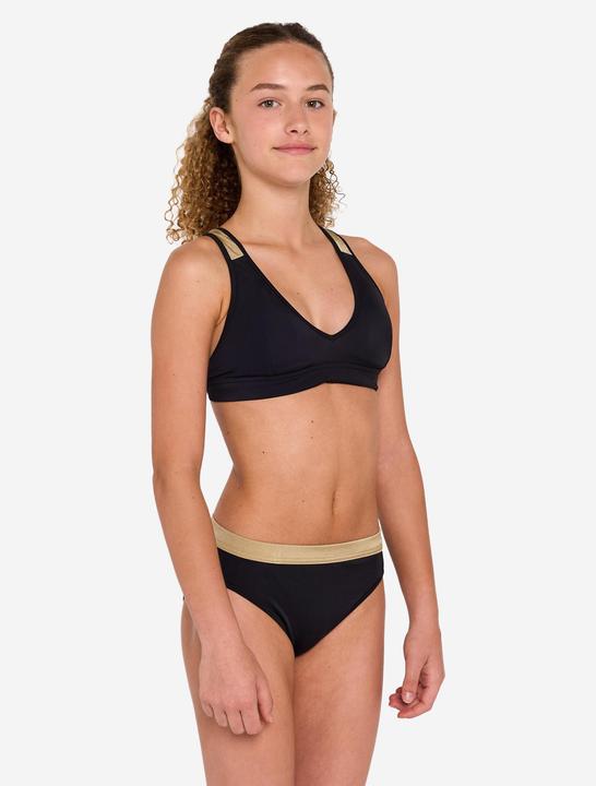 Image du produit Olaian Bas de maillot de bain surf Fille - 900 Buddy noir et or (140)
