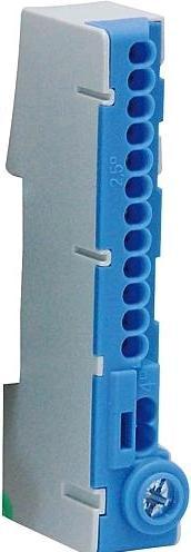 Actual product image Pollmann Pluggable neutral conductor terminal for mounting rails N14-S blue