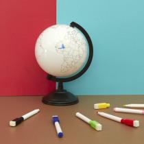 Actual product image Jeux 2 Momes Rotatable globe to design yourself and felt-tip pen