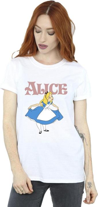 Actual product image Disney Womens/Ladies Alice In Wonderland Take A Bow Cotton Boyfriend T-Shirt (XXL)