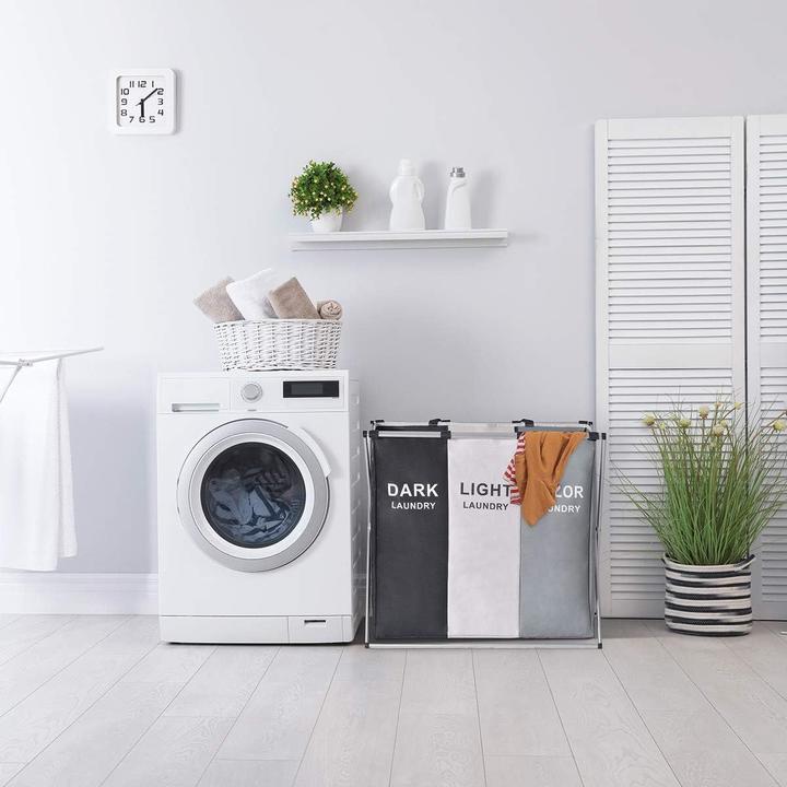 Actual product image König Design Laundry collector Compartments Laundry box Laundry chest Laundry separator Laundry sorter Laundry