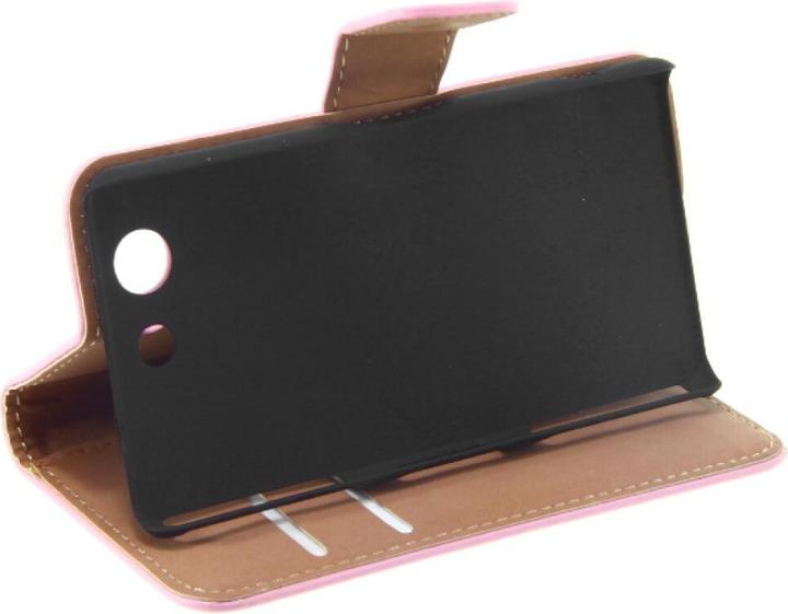 Produktbild NoName Slim Book Case Leather for Sony Xperia Z3 Compact pink (Sony Xperia Z3 Compact)