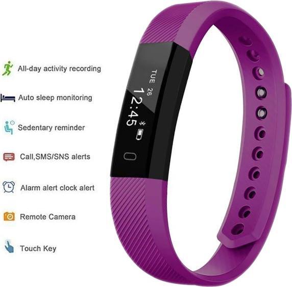 Actual product image JTI Fitness wristband for Android and iOS - Purple
