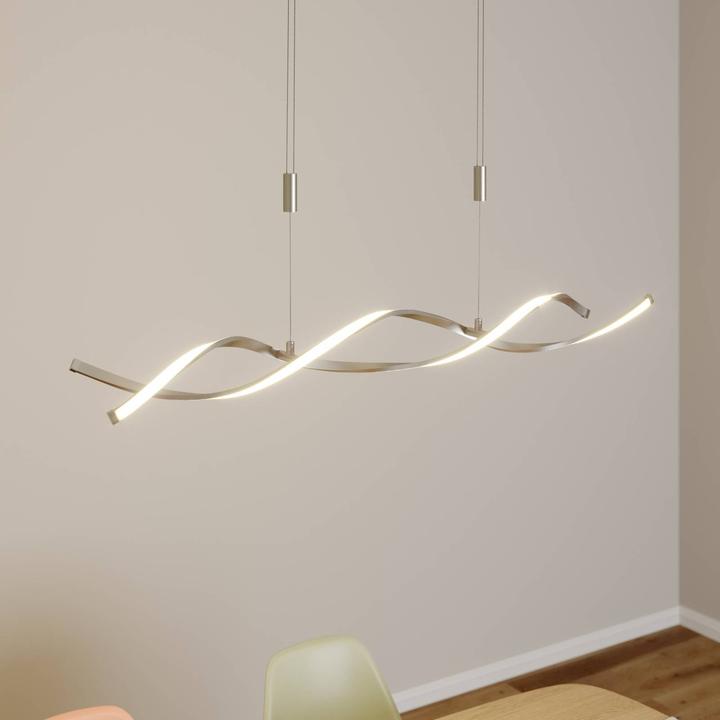Immagine prodotto Lindby Lampada a sospensione Auron, nichel/bianco (1440 lm)