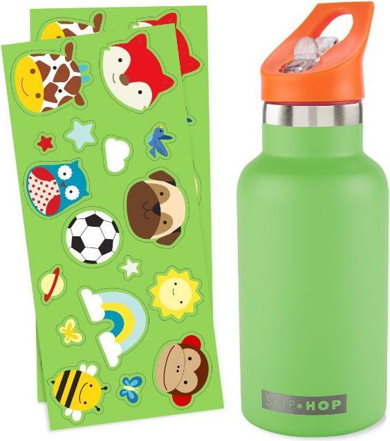 Actual product image Skiphop Sports bottle with sticker green (350 ml)