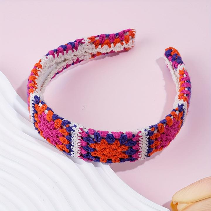 Activity Board Boho-Chic Floral Knit Headband- Cute & Stylish Hair Accessory, Perfect for Casual Attire