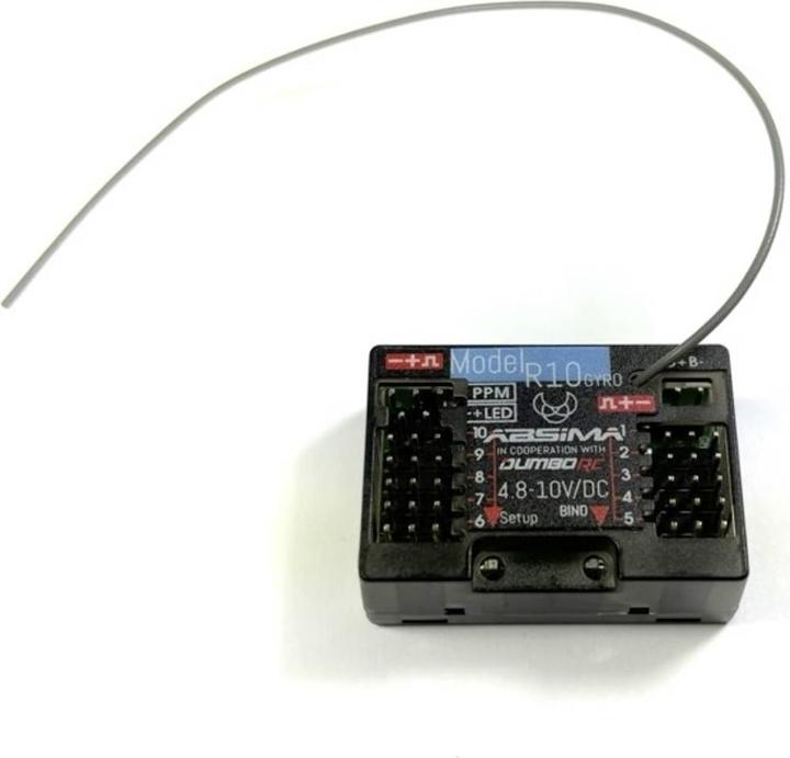 Absima 10-Channel Receiver w. Gyro R10GYRO 2.4GHz