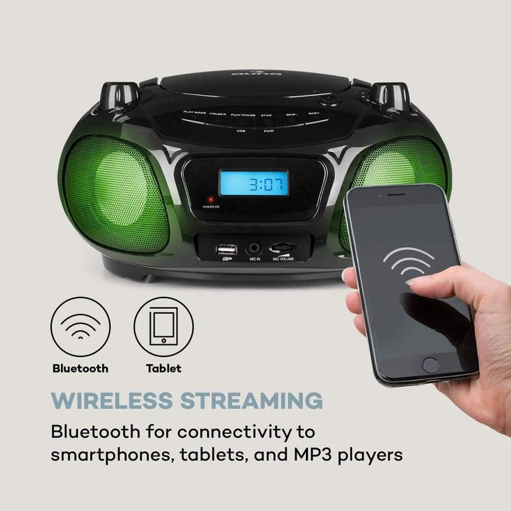 Produktbild Auna Ghettoblaster, Schwarz (FM, Bluetooth)