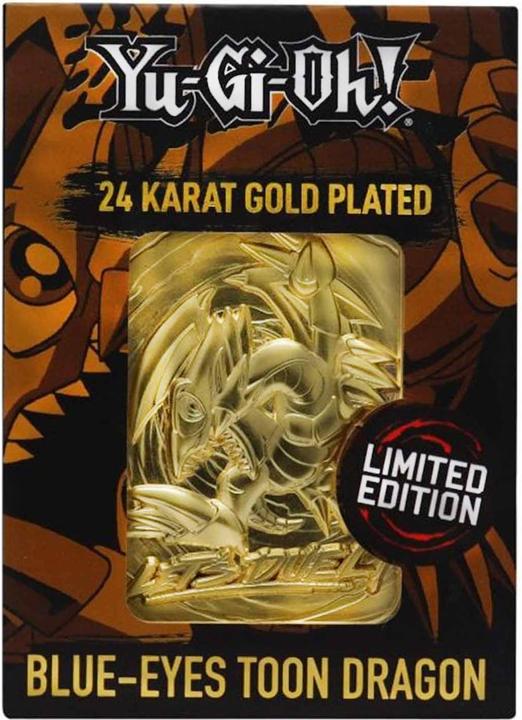 Actual product image Yu-Gi-Oh !: Blue Eyes Toon Dragon (gold plated) (German, Deck)