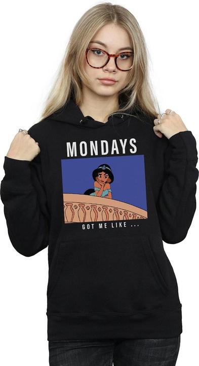 Immagine prodotto Disney Princess Jasmine Mondays Got Me Like Felpa con Cappuccio Donna (M)