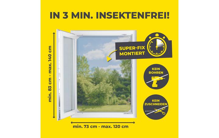 Immagine prodotto Easymaxx Zanzariera telescopica bianca (140 x 120 cm)