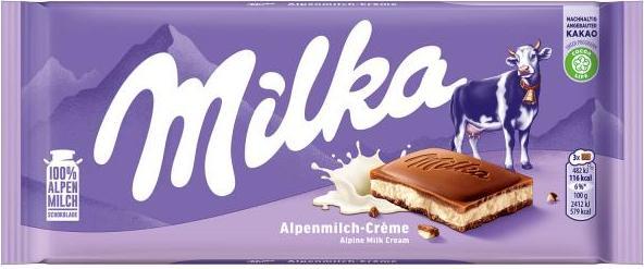 Image du produit Milka Crème de lait des Alpes (100 g)
