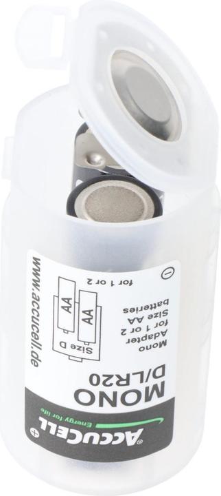 Immagine prodotto Panasonic Mono 5000mAh composto da 1x AccuCell Adapter D e 2x eneloop pro AA (1 pz., D, 2500 mAh)