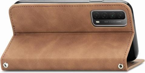 Actual product image Cover-Discount Huawei P smart 2021 - Vintage Stand Flip Case Cover brown (Huawei P Smart (2021))