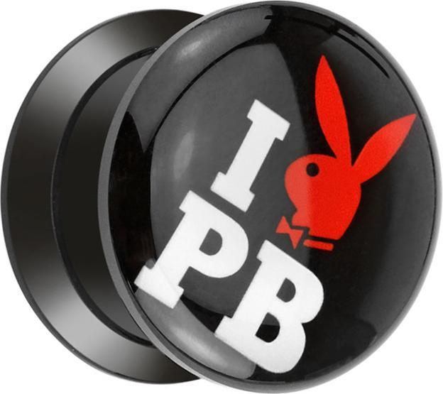 Produktbild Star Piercing Flared Plug mit I Love Playboy (ohne Messing, Acryl)