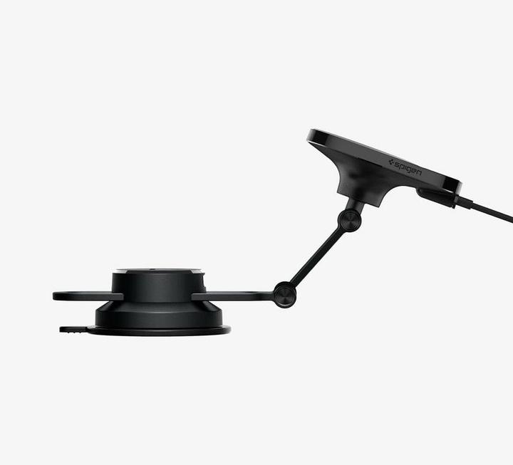 Actual product image Spigen car mount with charger ITM35W Onetap Pro 3 Magnetic Magsafe Dashboard Car Mount Wireless Char (15 W)