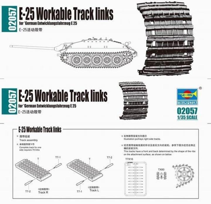 Produktbild Trumpeter E-25 Workable Tracks links