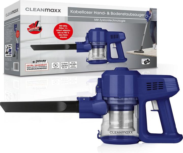 Produktbild CleanMaxx Akku Hand und Stielsauger