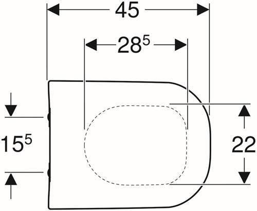 Actual product image Geberit Smyle toilet seat overlapping white with soft-close mechanism with soft-close mechanism 500236011