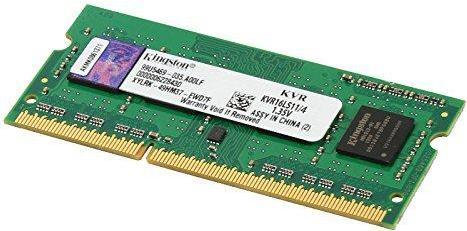 Immagine prodotto Kingston MEMORIA 4GB PC12800 DDR3/SO KVR16LS11/4 (1 x 4GB, 1600 MHz, DDR3-RAM, SO-DIMM)