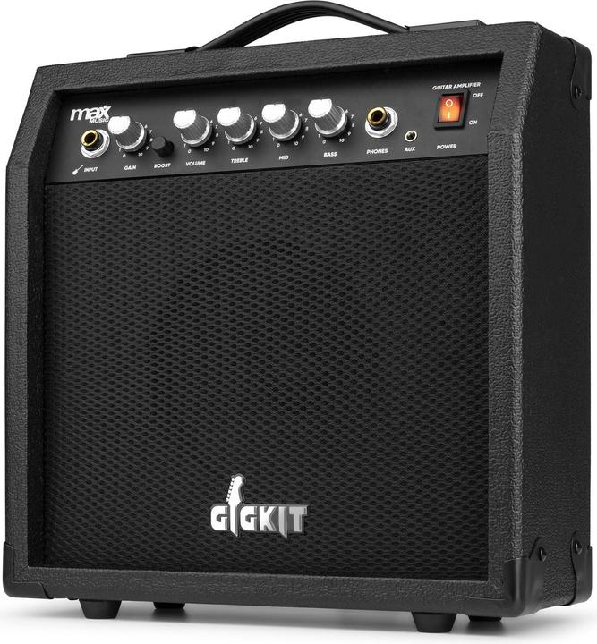 Produktbild Max E-Gitarre GigKit Rock Style Schwarz (E-Gitarren Set, Griffbrett: Rosenholz, Hals: Linde)