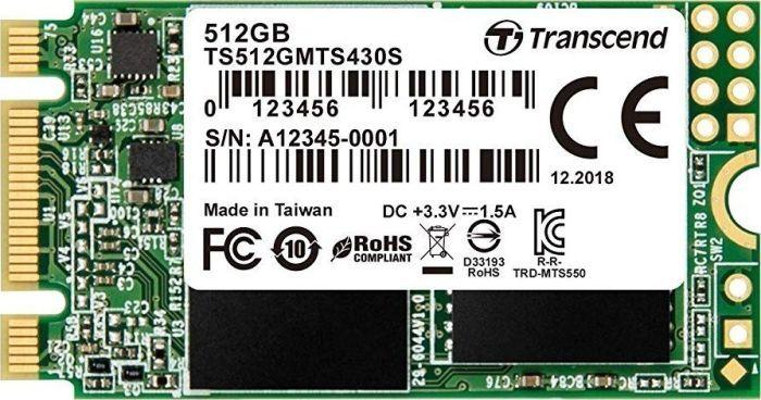 Actual product image Transcend 430S (512 GB, M.2 2242)