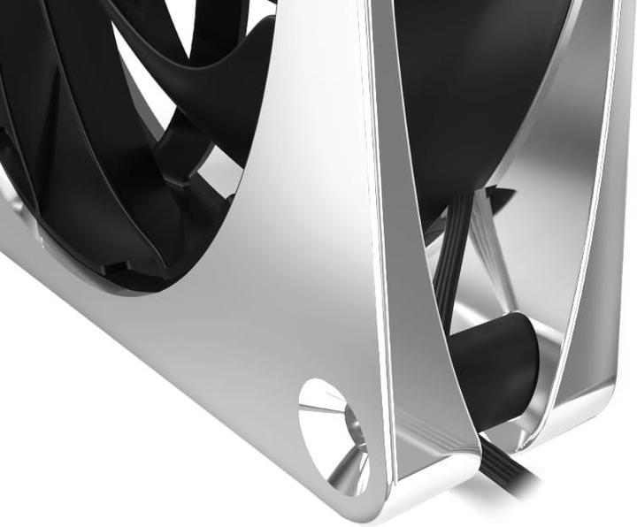 Actual product image Alphacool Apex Stealth Metal Power 120mm Fan 3000rpm (silver/black) (120 mm, 1 x)
