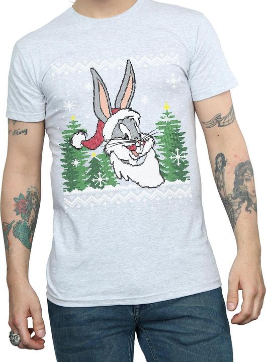 Produktbild Looney Tunes Bugs Bunny Christmas Fair Isle TShirt (M)