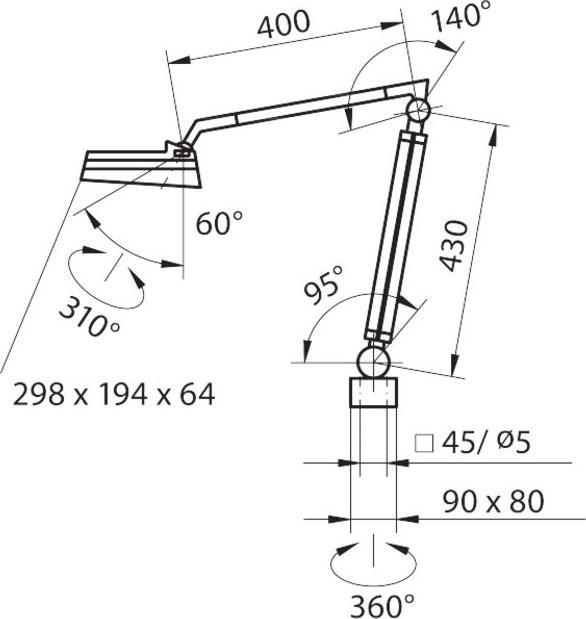 Immagine prodotto Waldmann Lente a LED con luce di forma quadrata, senza base