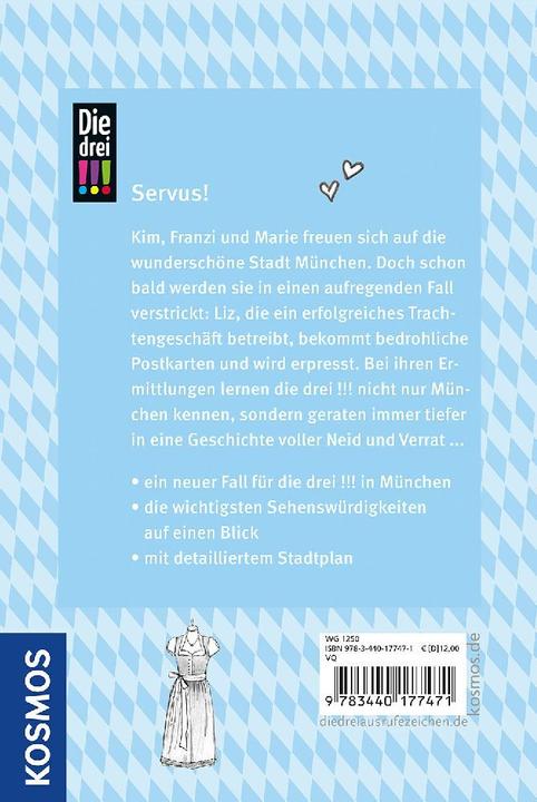 Actual product image Kosmos Die drei!!!, Betrug, Brezn und ganz viel München (German, Henriette Wich, Ina Biber, Franziska Misselwitz, 2024)