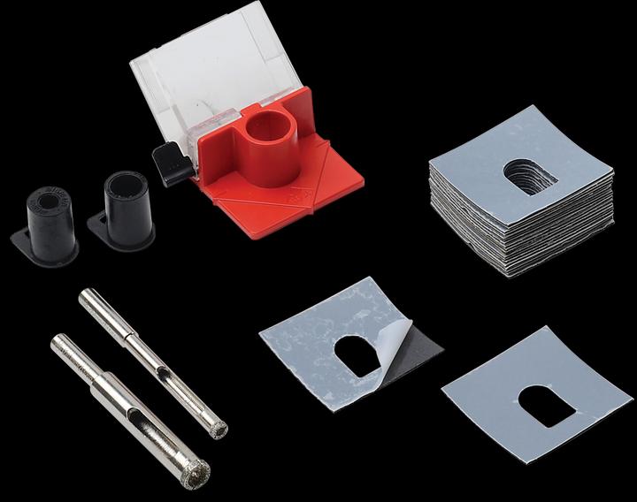 Rubi Easy Gres set: 2 pcs. diamond drill bits for ceramic tiles, 6 mm and 10 mm + guide with water tank (6, 10 mm)