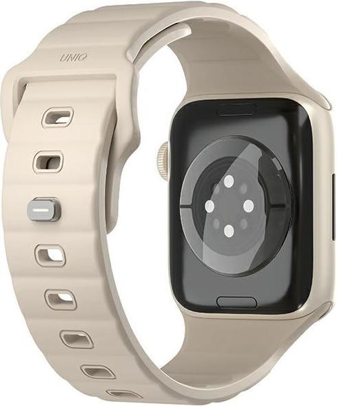 Image du produit Uniq pasek Stride Apple Watch Series 1/2/3/4/5/6/7/8/9/SE/SE2 38/40/41mm FKM Rubber Strap kaki/pale (Matières plastiques)