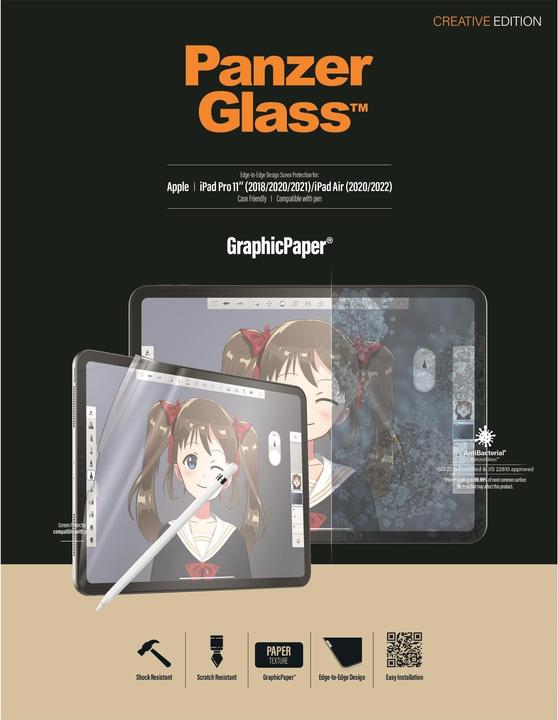 Produktbild PanzerGlass GraphicPaper Casefriendly AB (1 Stück, iPad Pro 11 2020 (2. Gen), iPad Air 2020 (4. Gen), iPad Air 2022 (5. Gen))