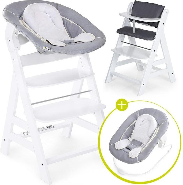 Actual product image Hauck Highchairs Alpha Plus White Newborn Set - 4-piece highchair (Highchair)