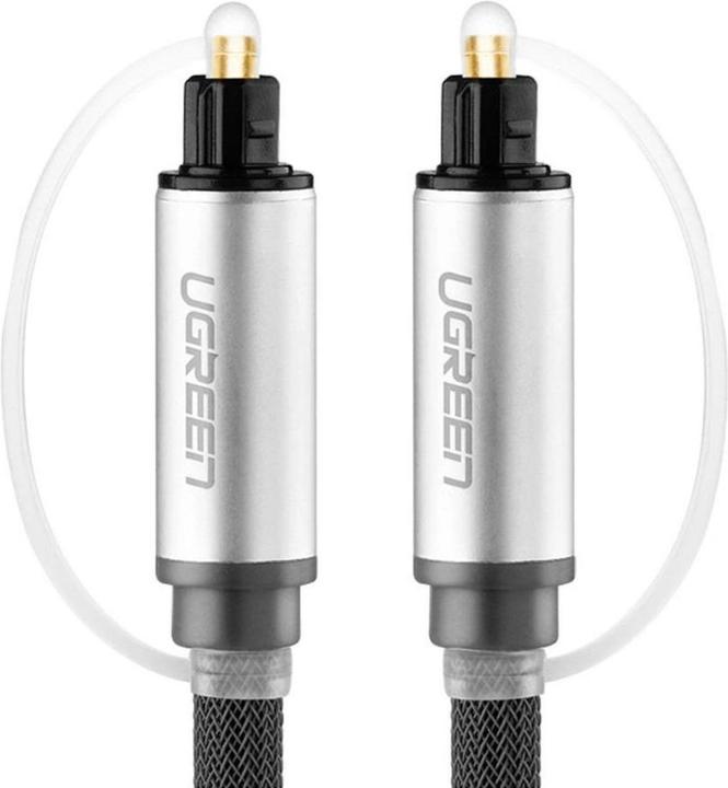 Produktbild Ugreen AV108 Toslink Audio optical cable, braided aluminium, 1.5m (grey) (1.50 m, TOSLINK)
