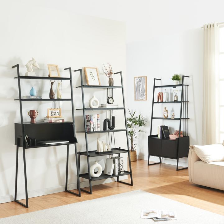 Immagine prodotto En.Casa Set di mobili Storfjord da 3 pezzi 1x scrivania, 2x scaffale a scala *87446816*