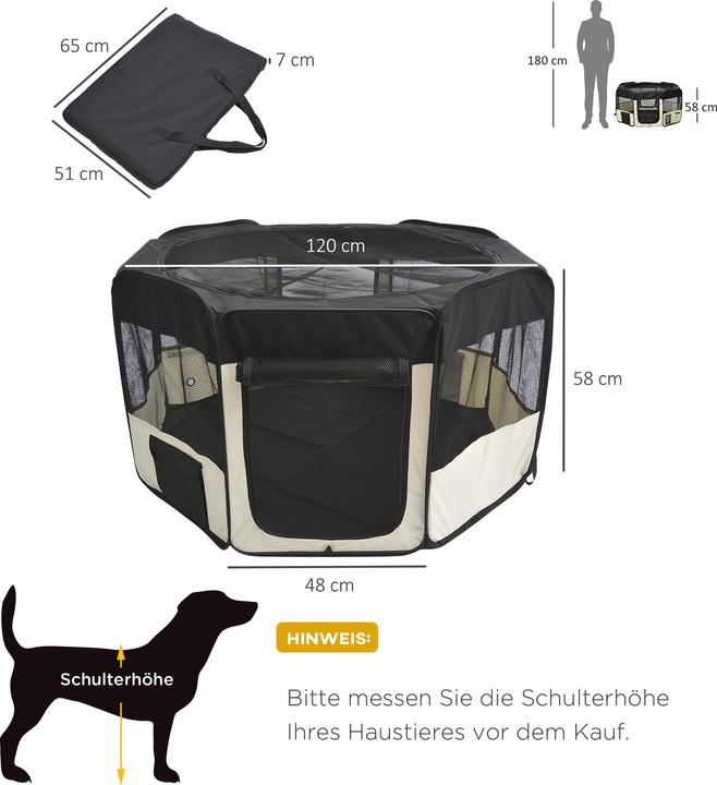 Produktbild PawHut Welpenauslauf faltbar
