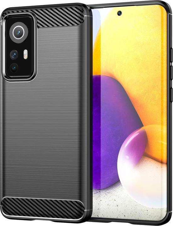 Produktbild Cover-Discount Xiaomi 12 - Metall Carbon Look Hülle schwarz (Xiaomi 12, Xiaomi 12X)