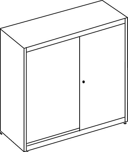 Produktbild Mauser Schiebetürenschrank (120 x 43.5 x 118 cm)