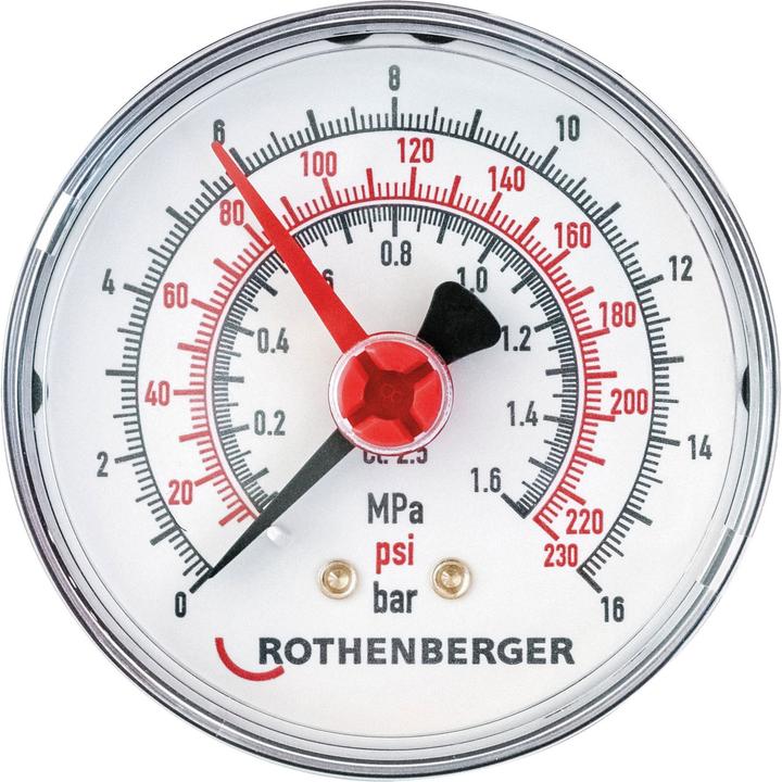 Produktbild Rothenberger Manometer 0-16 bar RP50 mit Dichtung (Prüfspitze)