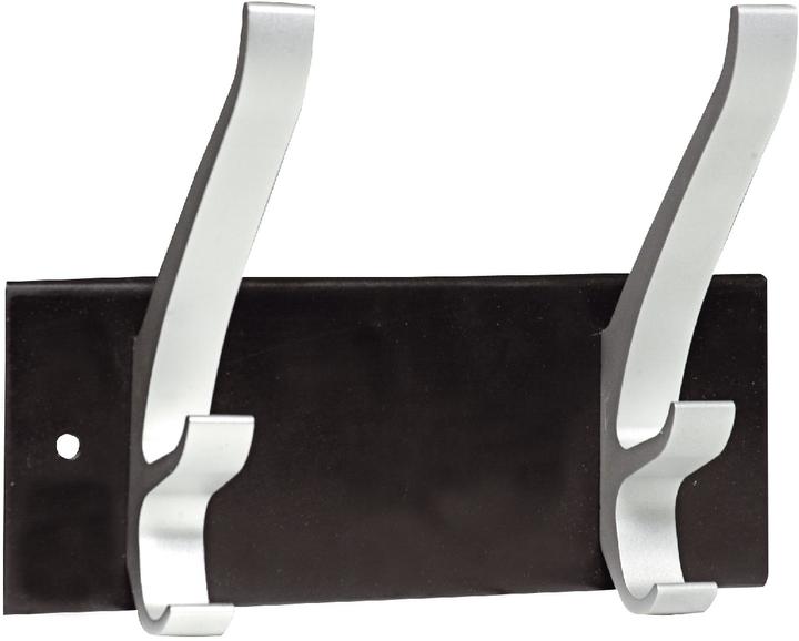 Produktbild Unilux Garderobenhaken "CYPRES", 2 Dreifacher Hacken Haken aus Aluminium, Halterung aus Stahl mit (762V0...