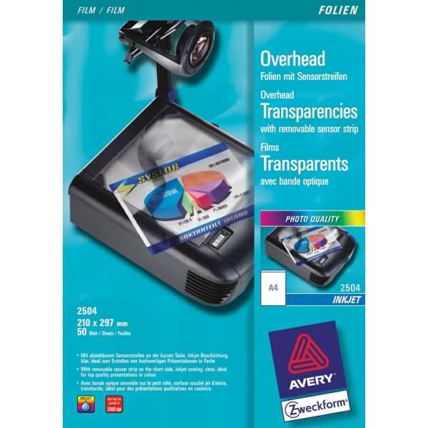 Actual product image Avery Overhead transparencies