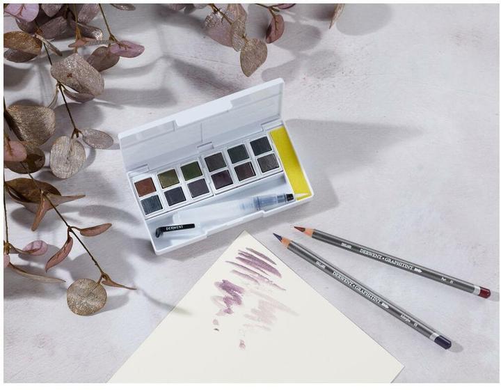 Actual product image Derwent Graphitint 12 pan set (White)