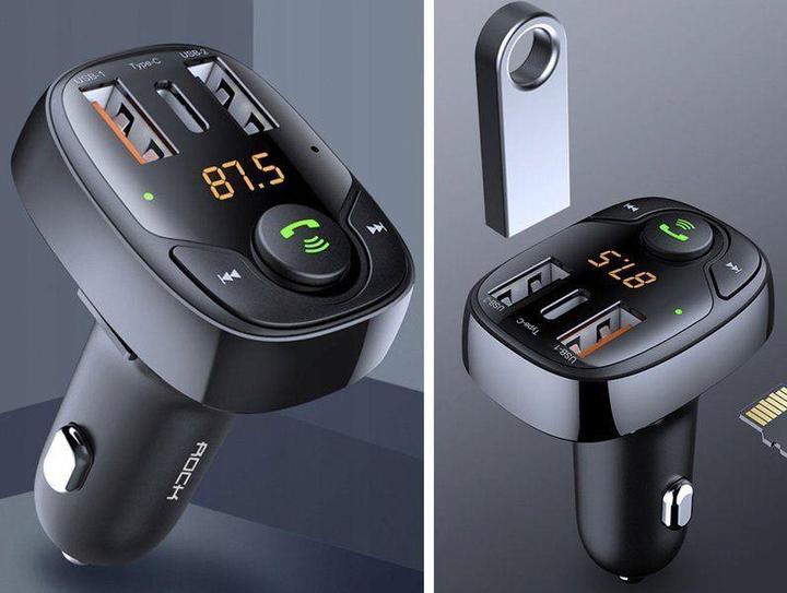 Produktbild Rock – B301FM Bluetooth Auto-Ladegerät mit FM-Transmitter, Schwarz